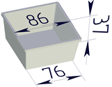 хлебопекарная форма квадрат 86 х 38