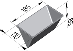хлебопекарная форма треугольная 185 х 110 х 85 мм