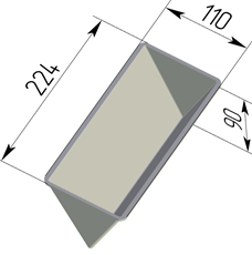 хлебопекарная форма треугольная 224 х 110 х 90 мм