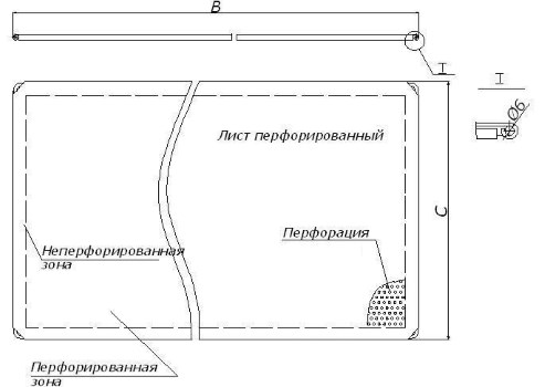 Перфорация на чертеже